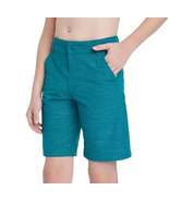 NEW Boys sz 7 Hybrid Swim Trunks teal UPF 50 mesh lined adjustable waist... - $9.95