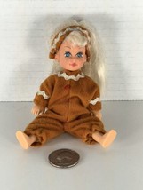 Vintage Winter Wonderland Kid Kore Jodi Doll in Gingerbread Outfit-5&quot; Tall - £7.04 GBP