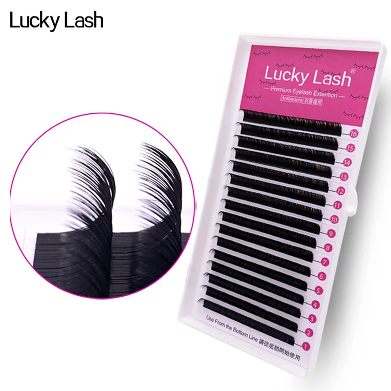 Ky lash korea pbt 16rows b c d curl eyelash extension false individual lashes hand made thumb200