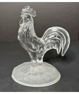 Vintage Cristal d&#39;Arques Rooster Lead Crystal Glass Figurine Made in France - $11.21