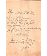 1890&#39;s Handwritten Letter Hardware Co Oklahoma Territory Bonebreak J E H... - £29.02 GBP