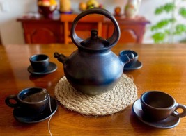 Pre-Columbian Style Tea Pot  Kettle Coffee Pot Clay Pot for Cooking La C... - $96.63