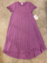 LulaRoe Carly Dress solid purple Hi Lo Swing Sz XXS NEW with Tag - £14.78 GBP