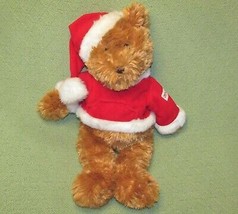 18&quot; Santa Teddy St. Nicholas Square Plush Stuffed Bear Red Hat Shirt 2005 Kohls - £12.74 GBP