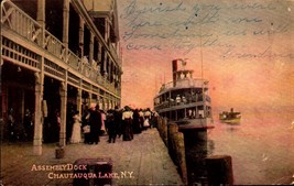 Assembly Dock Steamer - Chautauqua Lake New York 1906 UDB Postcard BK63 - £4.67 GBP