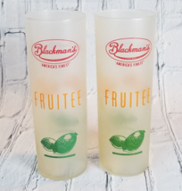Federal Blackman&#39;s America&#39;s Finest Fruitee Frosted Fountain High Glasses Set 2 - £14.78 GBP