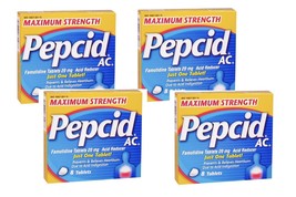 Pepcid AC Maximum Strength for Heartburn Prevention &amp; Relief, 8 tabs Pack 4 - $29.20