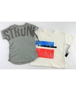 2 Pack Afton Street Tee Set Abstract Shapes &amp; Strong Cuffed T-Shirt Pack... - $141.96 MXN
