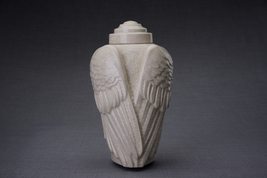 Handmade Cremation Urn for Ashes &quot;Wings&quot; - Large | Craquelure | Ceramic - $420.00+