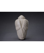 Handmade Cremation Urn for Ashes &quot;Wings&quot; - Large | Craquelure | Ceramic - £332.83 GBP+