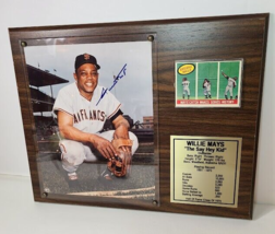 Willie Mays SF Giants Signed Authentic 8x10 Stacks of Plaques Autograph Original - £117.33 GBP