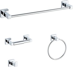 Chrome Bathroom Hardware Set 4 Pieces,Bathroom Accessories Set, 23.6 Inch - $42.92
