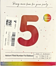 40" Large Rainbow Gradient Helium Foil Number 5 Balloon Party Decorations image 3