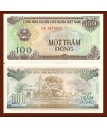 Viet Nam P105a, 100 Dong, arms / Pho Minh Tower in Nam Dinh, 1991, UNC $... - $27.41 MXN