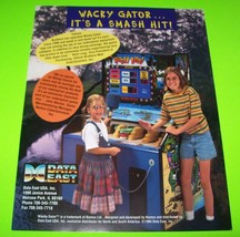 WACKY GATOR Original 1994 Boardwalk Arcade Game Flyer Mallet Whack Vintage Retro - £14.57 GBP