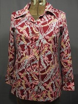 Vintage Alfred Dunner Femmes Chemise Polyester 1960&#39;s 1970&#39;s Taille 12 - $50.75