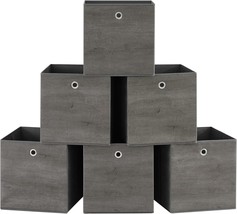 Storage Box, Set of 6 Storage Boxes with Handle, 33 x 33 x 33 cm, Gray R... - $99.00