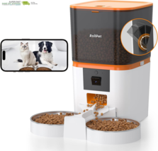 Automatic Cat Feeder with Adjustable Camera for 2 Cats, 5G Wifi 6L Smart... - $202.81
