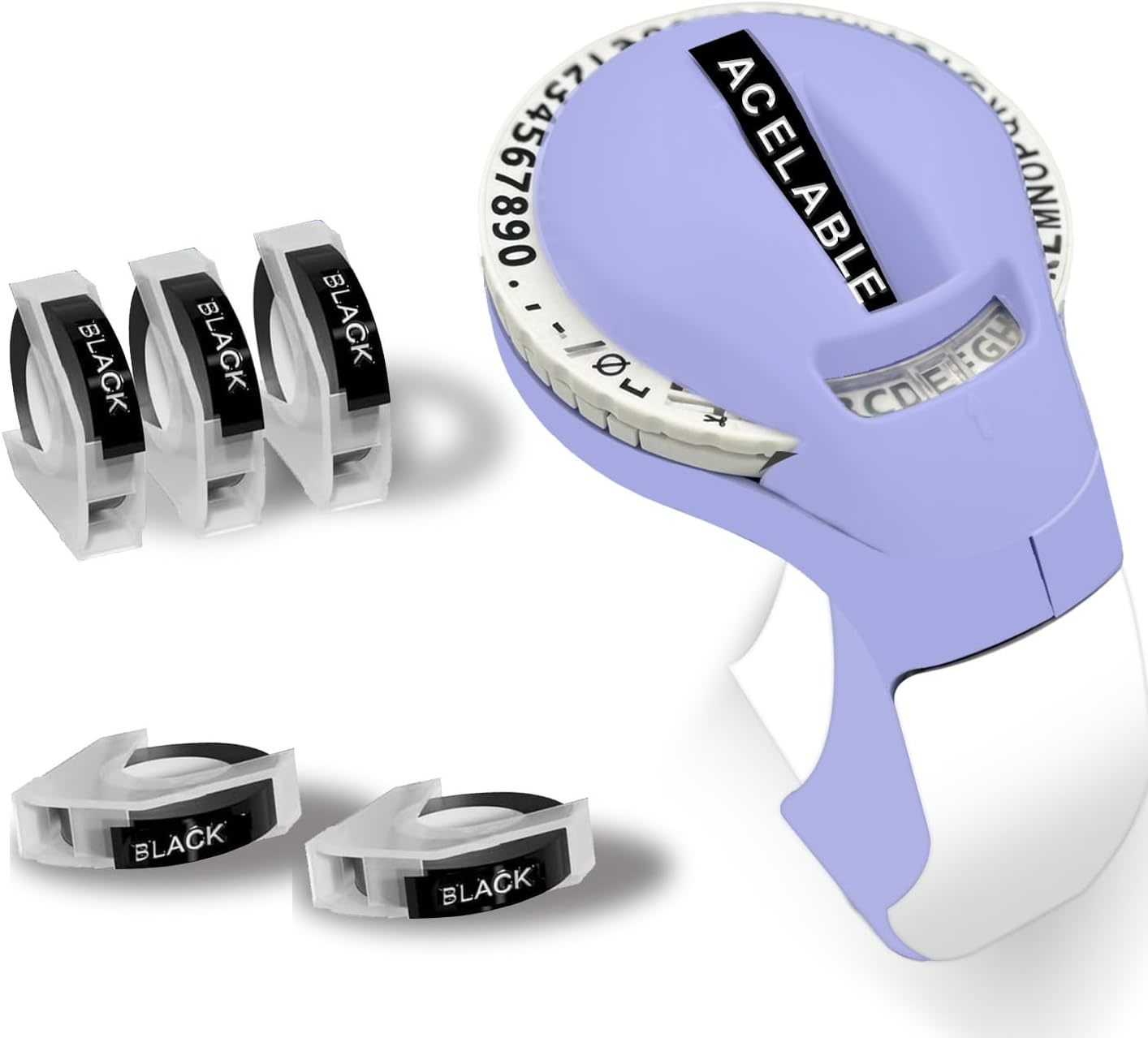 Embossing Label Maker Machine With 5 Black Tapes, 3D Omega S Vintage, Pu... - $29.99