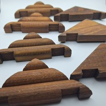 Lincoln Logs Triangle Truss Wood Vintage Build Construct 7 Piece Dark Ca... - £10.23 GBP