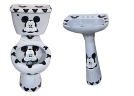 Mexican Talavera Ceramic Toilet Hand Painted  - Mickey Mouse - - $1,199.00
