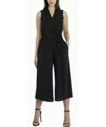 Sandra Darren Sleeveless Capri Length Jumpsuit Solid Black Women&#39;s Sz S-... - $27.59