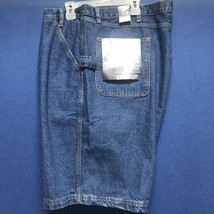 RK Brand Real Work Wear Mens Dark Wash Blue Denim Jean Shorts Size 50 - $19.34