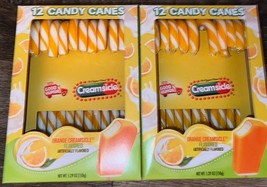Orange Creamsicle Good Humor Candy Cane Christmas 24-Canes ~ 2-Pack ~ 5/27/2025 - £11.77 GBP