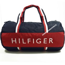 TOMMY HILFIGER NEW LARGE DUFFLE BAG/GYM BAG NWT NAVY BLUE RED WHITE SYNT... - $47.95