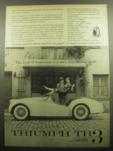 1957 Triumph TR-3 Car Ad - This supsension is a once-in-a-lifetime thrill - £14.62 GBP