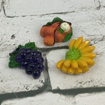 Refrigerator Magnet Lot Of 3 Banana Grapes Orange Acrylic FLAW Quang Thanh - £15.57 GBP