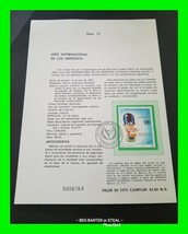 Mexico Stamp Disabled Persons International Year FDB w/ Stamp Of Authenticity - £16.11 GBP