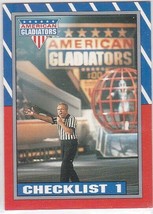 M) 1991 Topps American Gladiators Trading Card #87 Checklist 1 - £1.53 GBP