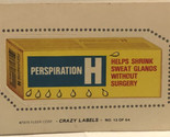 Vintage Perspiration H Crazy Labels 1979 Used Plastic Bags Wacky - $3.95