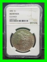 1892 P Philadelphia Morgan Silver Dollar - Graded NGC Cleaned AU Details - £201.06 GBP