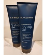 2x Blackstone Mens Grooming Strong Hold Styling Gel Sea &amp; Surf  8 Oz Eac... - £25.11 GBP