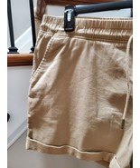 Time And Tru Women Beige Cotton Mid Rise Pull On Bermuda Casual Shorts S... - $32.93 CAD