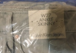 CALVIN KLEIN ANKLE SKINNY JEANS, MUTED CLOUD- W27 - £21.00 GBP