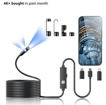Endoscope Camera with Light,1920P HD Borescope Tools with 8 Adjustable L... - $781.52 MXN
