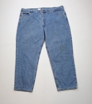 Vintage Carhartt Mens 48x30 Faded Spell Out Relaxed Fit Denim Jeans Blue... - $44.50
