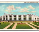New Post Office Building Minneapolis Minnesota MN Linen Postcard F21 - $1.93