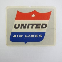 United Airlines Label Wheaties Premium Promo Sticker Vintage 1950s - £7.86 GBP