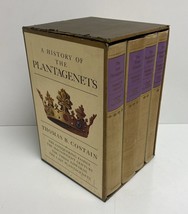 A History Of The Plantagenets By Thomas B. Costain Vintage Set Of 4 With Case HC - £31.00 GBP