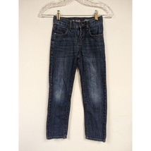 Childrens Place Boys Jeans Size 7 Straight Leg Adjustable Waist Band Blue - $9.96