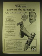 1931 Colgate Toothpaste Ad - This seal answers the question - £14.53 GBP