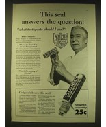 1931 Colgate Toothpaste Ad - This seal answers the question - $18.49