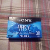 SONY VHS-C Tapes 30 Minutes Premium Video Brilliant Color Sealed 2 Tapes  - $9.49