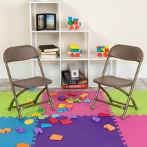 Kids Brown Folding Chair Y-KID-BN-GG - £21.19 GBP