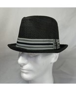 Peter Grimm Mens Headwear Straw Fedora Black Satin Lining Stunning  - £13.98 GBP