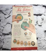 Vintage 1956 Print Ad Lady Sunbeam Electric Shaver Beauty Advertising Art - £7.77 GBP